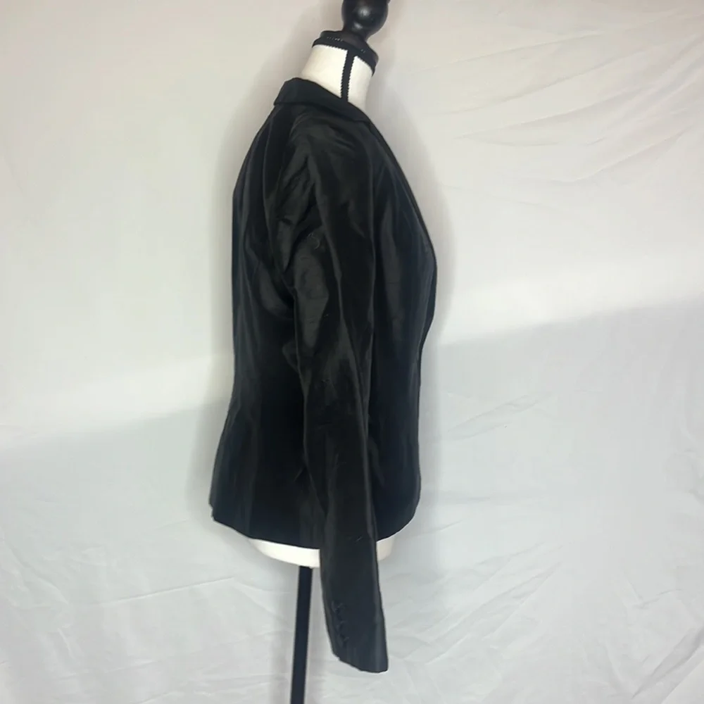OSCAR by Oscar de la Renta black silk blazer - Picture 6 of 7